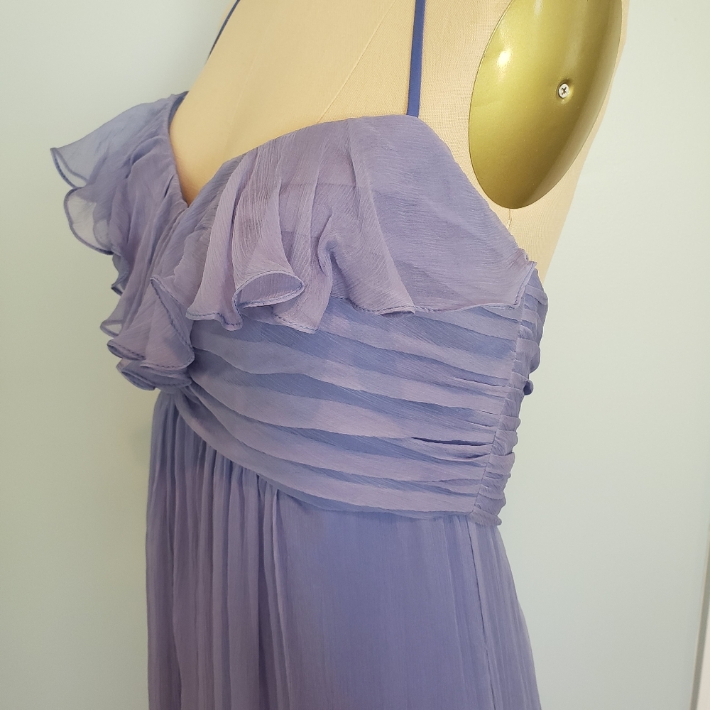 NWT Amsale Silk Dress, style G425C, Hydrangea, 14 - Picture 5 of 16
